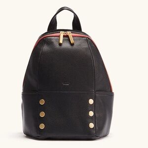 Hammitt Hunter Black Pebbled Leather Leather  Backpack Med